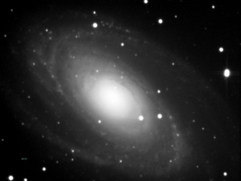 Fotografia de la Galaxia de Bode, Messier 81